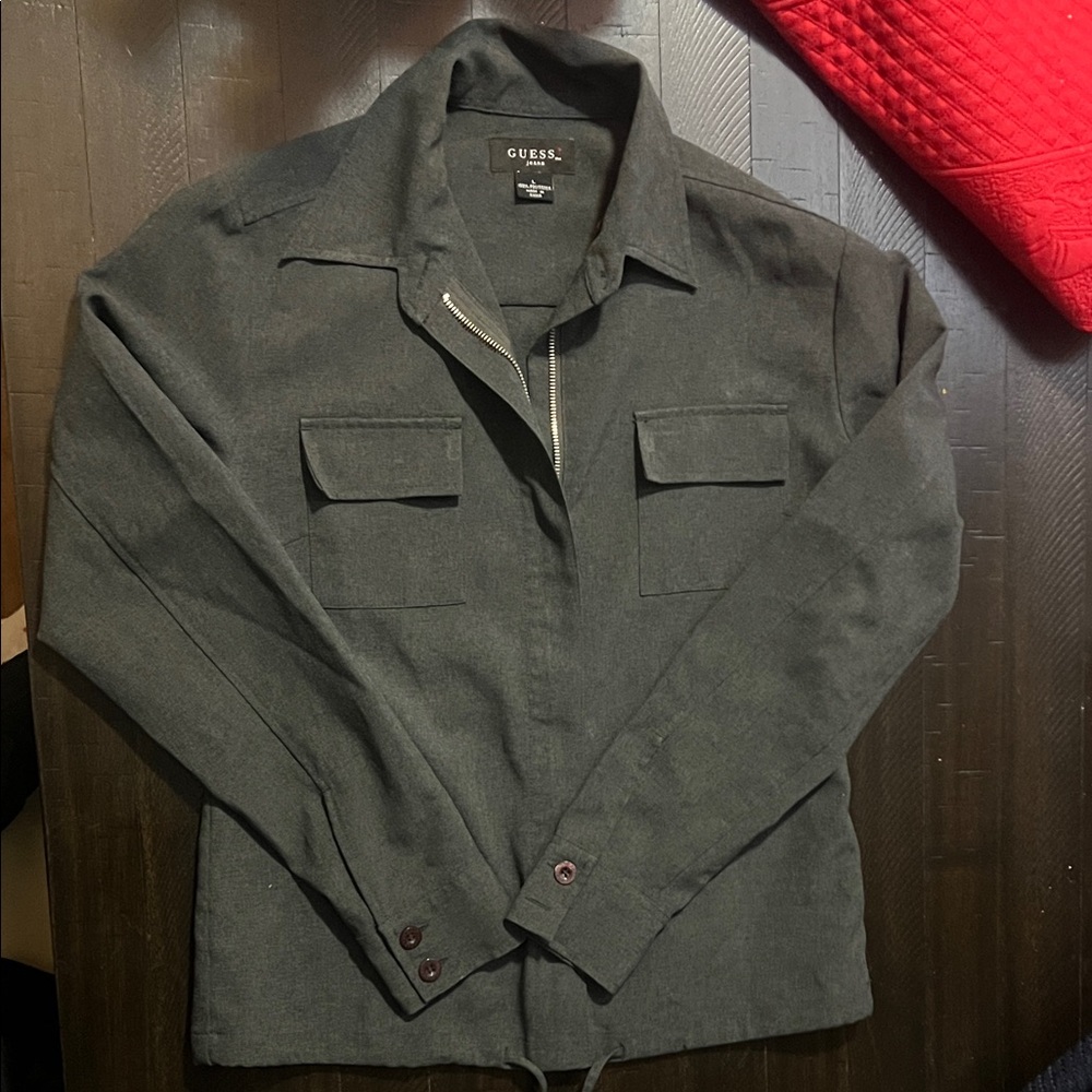 GUESS Men's Dark Gray Shirt Jacket
